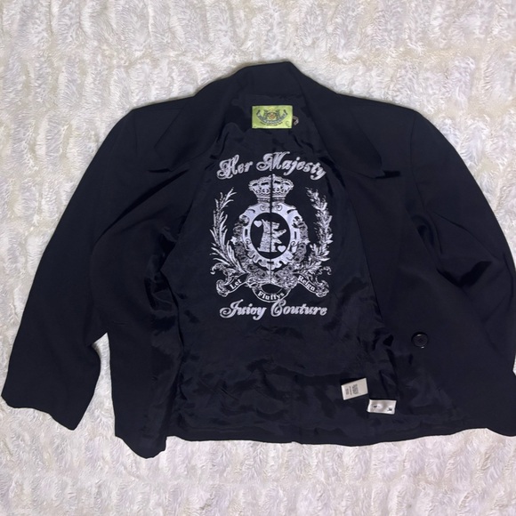 JUICY COUTURE Her Majesty Women’s Black Blazer100% Wool - Picture 5 of 13